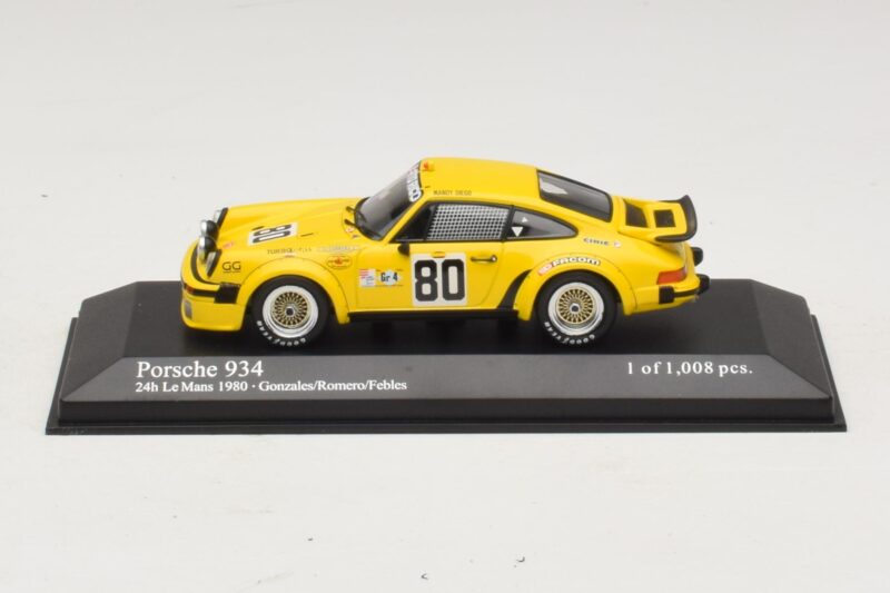 Porsche 911 934 #80 Gonzalez / Romero 24 Hours of Le Mans 1980 Minichamps 1:43 400806480 Μέταλλο