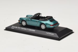Porsche 911 964 Carrera 2 Cabriolet Τιρκουάζ Minichamps 1:43 430067332 Μέταλλο - εικόνα 3 από 4