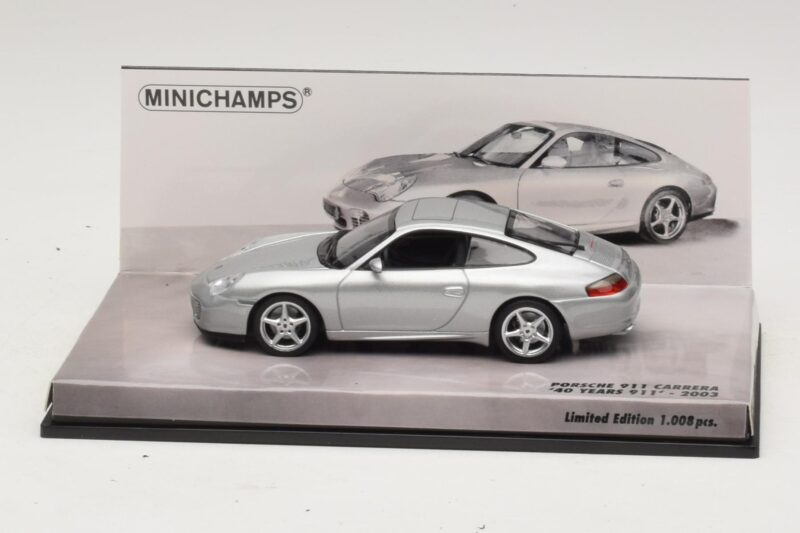 Porsche 911 996 Carrera 40ή Επέτειος Ασημί Minichamps 1:43 436061070 Μέταλλο