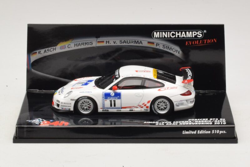 Porsche 911 997 GT3 RS #11 24 Hours Nurburgring 2010 Minichamps 1:43 437106711 Μέταλλο