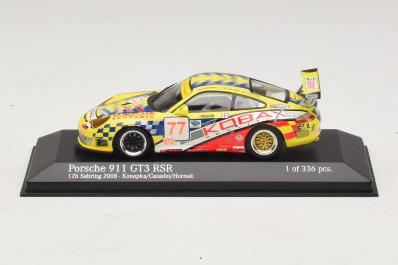 Porsche 911 997 GT3 RS #77 Konopka / Casadei 12 Hours of Sebring 2008 Minichamps 1:43 Porsche 911 997 GT3 RS #77 Konopka / Casadei 12 Hours of Sebring 2008 Minichamps 1:43 400086977 Μέταλλο