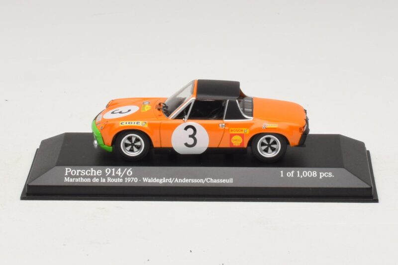 Porsche 914/6 #3 B. Waldegard / O. Andersson Marathon de la Route 1970 Minichamps 1:43 400706503 Μέταλλο