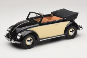 Volkswagen Beetle Καμπριολέ Μαύρο Κρεμ Minichamps 1:18 107054131 Ρητίνη