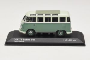 Volkswagen T1 Samba Bus Τιρκουάζ Μπλε Λευκό Minichamps 1:43 430052306 Μέταλλο