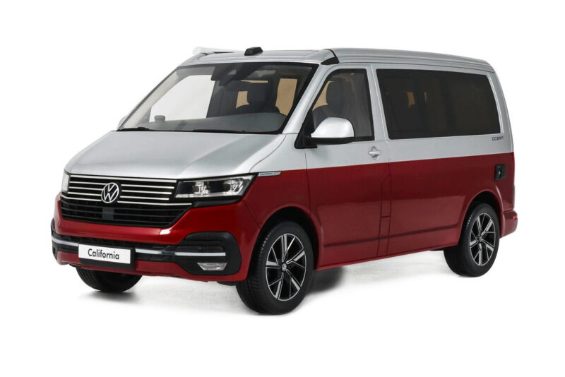 Volkswagen T6.1 California Ocean Tornado Red / Reflex Silver Otto 1:18 OT1342 Ρητίνη