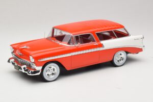 Chevrolet Bel Air Nomad Custom Ανοιχτό Κόκκινο & Λευκό KK-Scale 1:18 KKDC181291 Μέταλλο