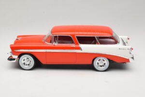 Chevrolet Bel Air Nomad Custom Ανοιχτό Κόκκινο & Λευκό KK-Scale 1:18 KKDC181291 Μέταλλο - εικόνα 3 από 6