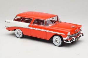 Chevrolet Bel Air Nomad Custom Ανοιχτό Κόκκινο & Λευκό KK-Scale 1:18 KKDC181291 Μέταλλο - εικόνα 4 από 6