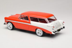 Chevrolet Bel Air Nomad Custom Ανοιχτό Κόκκινο & Λευκό KK-Scale 1:18 KKDC181291 Μέταλλο - εικόνα 5 από 6