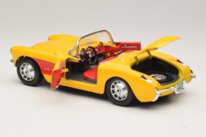 Chevrolet Corvette C1 Καμπριολέ Κίτρινο Κόκκινο Bburago 1:18 3034-M2 Μέταλλο - εικόνα 5 από 8