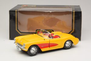 Chevrolet Corvette C1 Καμπριολέ Κίτρινο Κόκκινο Bburago 1:18 3034-M2 Μέταλλο - εικόνα 8 από 8