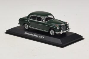 Mercedes 220 S W180 Σκούρο Πράσινο Maxichamps 1:43 940033001 Μέταλλο - εικόνα 3 από 5
