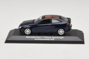 Mercedes C-Class Sportscoupe CL203 Blue Metallic Bundespressball Minichamps 1:43 MB010 Μέταλλο