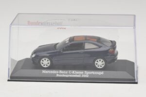 Mercedes C-Class Sportscoupe CL203 Blue Metallic Bundespressball Minichamps 1:43 MB010 Μέταλλο - εικόνα 4 από 5