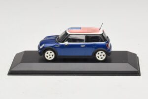 Mini Cooper S R53 Μπλε Με Αμερικανική Σημαία Minichamps 1:43 MINI014 Μέταλλο
