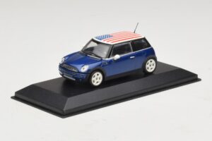 Mini Cooper S R53 Μπλε Με Αμερικανική Σημαία Minichamps 1:43 MINI014 Μέταλλο - εικόνα 2 από 5