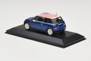 Mini Cooper S R53 Μπλε Με Αμερικανική Σημαία Minichamps 1:43 MINI014 Μέταλλο - εικόνα 3 από 5