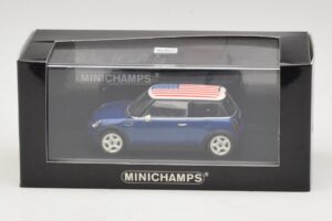 Mini Cooper S R53 Μπλε Με Αμερικανική Σημαία Minichamps 1:43 MINI014 Μέταλλο - εικόνα 5 από 5
