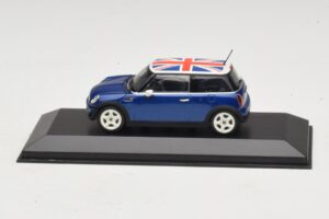 Mini Cooper S R53 Μπλε Με Βρετανική Σημαία Minichamps 1:43 MINI026 Μέταλλο