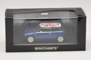 Mini Cooper S R53 Μπλε Με Βρετανική Σημαία Minichamps 1:43 MINI026 Μέταλλο - εικόνα 4 από 4
