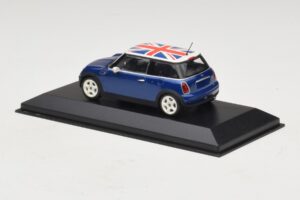 Mini Cooper S R53 Μπλε Με Βρετανική Σημαία Minichamps 1:43 MINI026 Μέταλλο - εικόνα 3 από 4