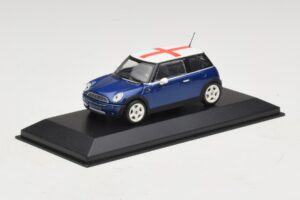 Mini Cooper S R53 Μπλε Με Αγγλική Σημαία Minichamps 1:43 MINI012 Μέταλλο - εικόνα 2 από 5