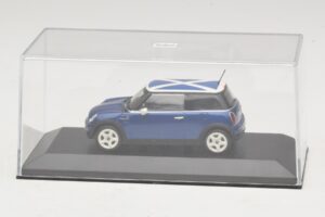Mini Cooper S R53 Μπλε Με Σκωτσέζικη Σημαία Minichamps 1:43 MINI016 Μέταλλο - εικόνα 4 από 5