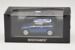 Mini Cooper S R53 Μπλε Με Σκωτσέζικη Σημαία Minichamps 1:43 MINI016 Μέταλλο - εικόνα 5 από 5