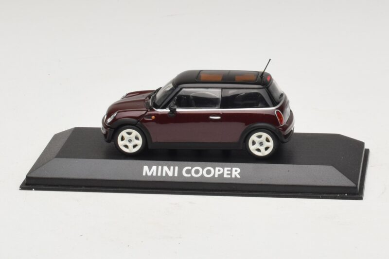 Mini Cooper S R53 Σκούρο Κόκκινο Με Μαύρη Οροφή Minichamps 1:43 MINI028 Μέταλλο