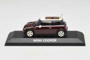 Mini Cooper S R53 Σκούρο Κόκκινο Με Πανοραμική Οροφή Minichamps 1:43 MINI019 Μέταλλο