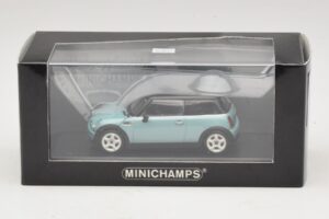 Mini Cooper S R53 Ανοιχτό Μπλε Μεταλλικό Με Μαύρη Οροφή Minichamps 1:43 MINI030 Μέταλλο - εικόνα 4 από 4