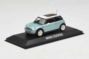 Mini Cooper S R53 Ανοιχτό Μπλε Μεταλλικό Με Πανοραμική Οροφή Minichamps 1:43 MINI018 Μέταλλο - εικόνα 2 από 4