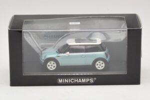 Mini Cooper S R53 Ανοιχτό Μπλε Μεταλλικό Με Πανοραμική Οροφή Minichamps 1:43 MINI018 Μέταλλο - εικόνα 4 από 4