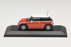 Mini Cooper S R53 Κόκκινο Με Λευκή Οροφή Minichamps 1:43 MINI025 Μέταλλο