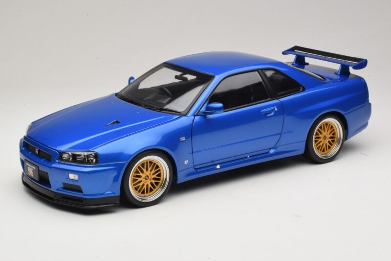 Nissan Skyline GT-R R34 V-Spec II Μπλε Μεταλλικό BBS Ζάντες KK-Scale 1:12 KKDC120211-2 Μέταλλο