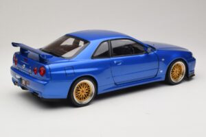 Nissan Skyline GT-R R34 V-Spec II Μπλε Μεταλλικό BBS Ζάντες KK-Scale 1:12 KKDC120211-2 Μέταλλο - εικόνα 3 από 8