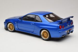 Nissan Skyline GT-R R34 V-Spec II Μπλε Μεταλλικό BBS Ζάντες KK-Scale 1:12 KKDC120211-2 Μέταλλο - εικόνα 7 από 8