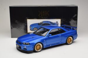 Nissan Skyline GT-R R34 V-Spec II Μπλε Μεταλλικό BBS Ζάντες KK-Scale 1:12 KKDC120211-2 Μέταλλο - εικόνα 8 από 8