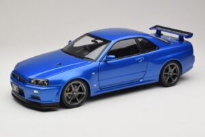 Nissan Skyline GT-R R34 V-Spec II Μπλε Μεταλλικό OEM Ζάντες KK-Scale 1:12 KKDC120211-1 Μέταλλο