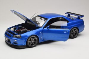 Nissan Skyline GT-R R34 V-Spec II Μπλε Μεταλλικό OEM Ζάντες KK-Scale 1:12 KKDC120211-1 Μέταλλο - εικόνα 2 από 8