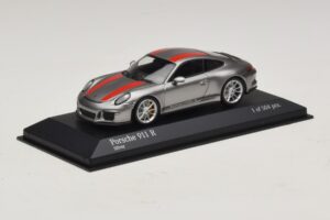 Porsche 911 991.1 R Ασημί Με Πορτοκαλί Ρίγες Minichamps 1:43 410066222 Μέταλλο - εικόνα 2 από 5