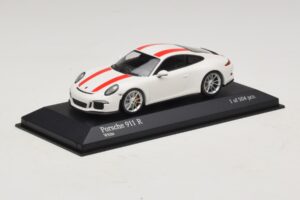 Porsche 911 991.1 R Λευκό Με Κόκκινες Ρίγες Minichamps 1:43 410066220 Μέταλλο - εικόνα 3 από 6