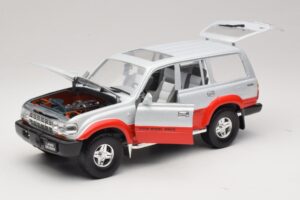 Toyota Land Cruiser J80 Ασημί Κόκκινο Road Legends 1:18 92098 Μέταλλο - εικόνα 2 από 8